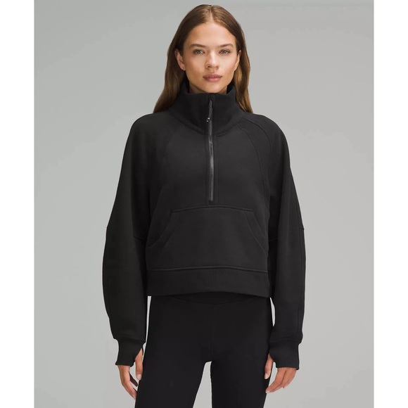 Lululemon scuba funnel neck half zip sweatshirt size XS/S black - Picture 1 of 5